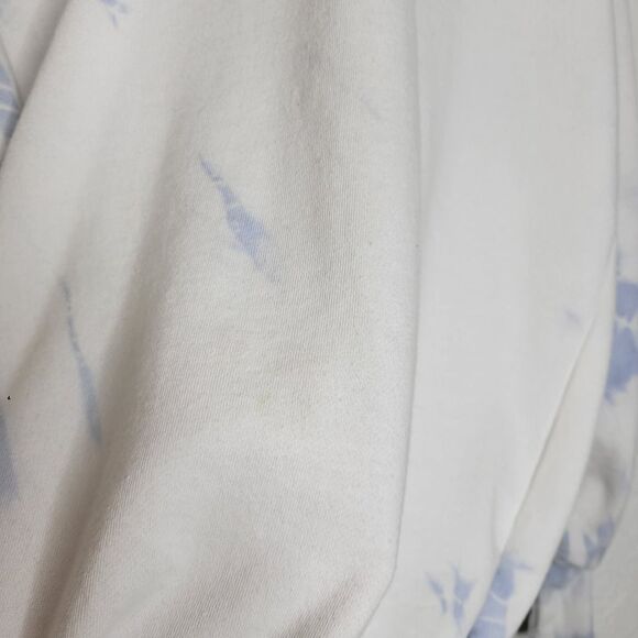 The Laundry Room White & Blue Tie Dye Oversized Crewneck Sweatshirt Pullover - Picture 3 of 9
